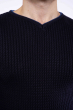 Пуловер однотонный 606F002 чернильный