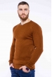Пуловер однотонный 606F002 светло-коричневый