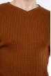 Пуловер однотонный 606F002 светло-коричневый