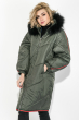 Пальто женское зимнее, стильный крой 69PD1057 хаки