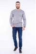 Пуловер однотонный 608F001 серый