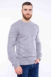 Пуловер однотонный 608F001 серый