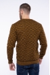 Джемпер с фактурной вязкой  192P6025 песочно-коричневый