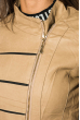 Куртка женская искусственная кожа 58P001 светло-бежевый