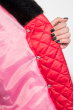 Пальто женское стеганное, с мехом 69PD1059 красный