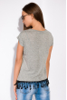 Стильная женская футболка 148P013 серый меланж / принт