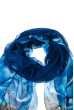 Шарф женский с нежным узором «Кружево» 73PD002 синий