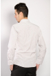 Рубашка №74F001 белый с черно-коричневой полоской