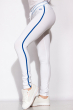 Брюки спортивные женские, с контрастной полоской 146P1973 бело-синий