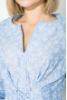 Рубашка (батал), рукава фонарик  69PD1035 голубой