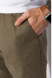 Свободные легкие брюки 148P305 хаки