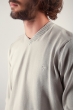 Свитер мужской тонкий №243KF001 светло-стальной