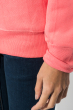 Джемпер женский теплый, с карманами 205V001-1 розовый