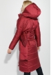 Пальто женское на синтепоне, с широким поясом 72PD215 вишневый