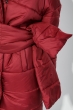 Пальто женское на синтепоне, с широким поясом 72PD215 вишневый