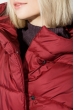 Пальто женское на синтепоне, с широким поясом 72PD215 вишневый