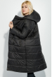Пальто женское на синтепоне, с широким поясом 72PD215 черный