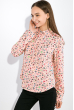 Блузка женская  с принтом 64PD155-1 розовый . буквы