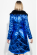 Куртка женская с мехом, блестящие 69PD1061 синий металик