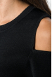 Туника женская с открытыми плечами, однотонная 275V001-3 черный
