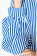 Блузка женская легкая 64PD199 сине-белый ,  полоска
