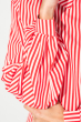Блузка женская легкая 64PD199 розово-красный / полоска