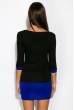 Платье женское двухцветное 120P154 черно-синий