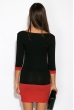 Платье женское двухцветное 120P154 черно-красный