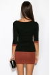 Платье женское двухцветное 120P154 черно-кирпичный