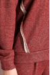 Спортивный костюм с капюшоном 11P487 бордовый / меланж
