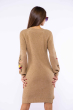 Платье вязаное с вышивкой 171P003 светло-коричневый