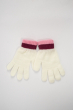 Комплект детский (для девочки) шапка, шарф и перчатки 120PTEM001 junior вишнево-белый