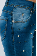 Джинсы женские с вышивкой 417F002-2 темно-синий