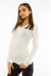 Пуловер женский с V-образным вырезом 618F090 молочный