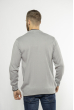 Стильный мужской свитер с нашивками на плечах 85F390 стальной