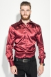 Рубашка мужская шелковая 50PD0090 бордовый