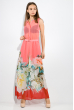 Платье женское 64PD206-1 коралловый , розы