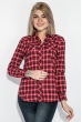 Рубашка женская в клетку  276V001-1 красно-черный