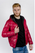 Куртка мужская спортивная, пуховик №249KF001 красный