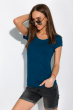 Базовая женская футболка 434V004-3 темный петроль