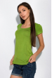 Базовая женская футболка 434V004-3 темно-салатовый