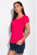 Базовая женская футболка 434V004-3 кислотно-малиновый