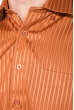 Рубашка мужская принт полоска двойная 50PD0878-7 кирпичный