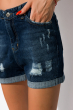 Модные джинсовы шорты 162P015 синяя варенка