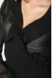 Блузка женская на запах, с оборками 68PD508 черный