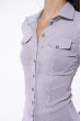Рубашка женская 118P377 бело-серый