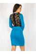 Платье 265P9434-3 голубой / черный