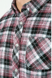 Рубашка мужская в клетку  276V002 черно-бордовый