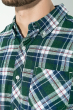 Рубашка мужская, button-down в клетку  276V003 сине-зеленый