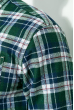 Рубашка мужская, button-down в клетку  276V003 сине-зеленый